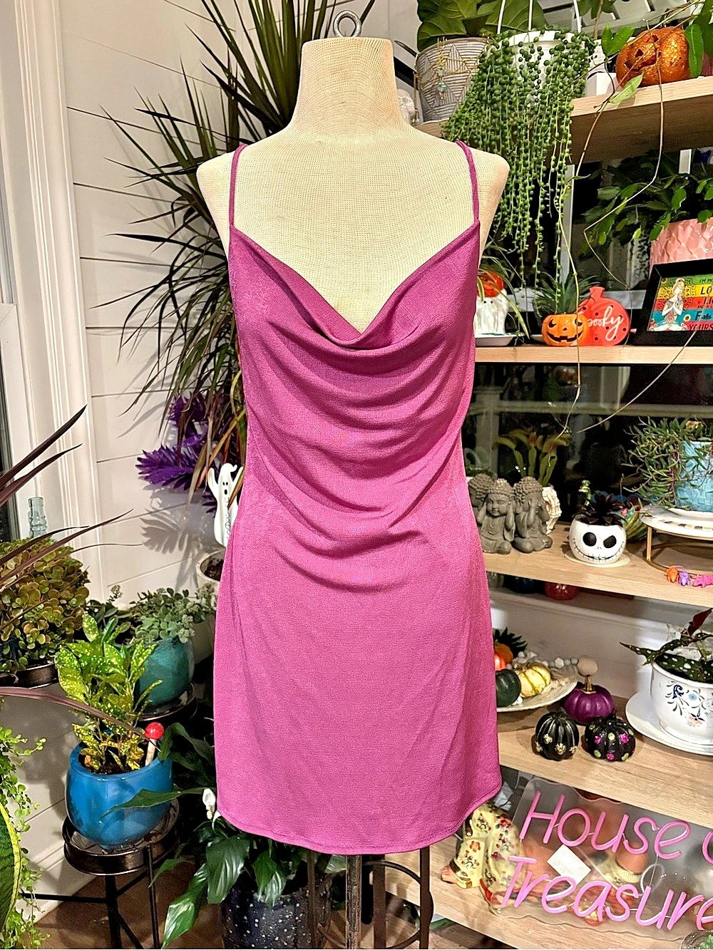 Rolla Coster Draped Mini Dress in Pink Size Medium Like New